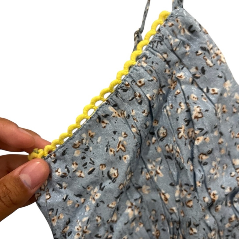 Topshop Blue Floral Mini Slip Dress Size 4 NWT - Picture 3 of 4